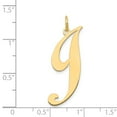thumbnail image 3 of 14K Yellow Gold Charm Pendant Themed 22 mm 17-25 Large Fancy Script Initial J, 3 of 3