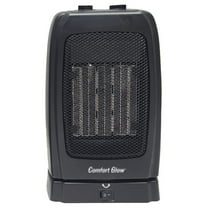Comfort Glow 1,500-Watt-Max Portable Oscillating Ceramic Fan Heater with Thermostat, Black