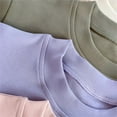 thumbnail image 5 of XXWXYD Girls Solid Cotton Crop Tops, Short Sleeve Crewneck Activity Shirts for Toddler Kids, Basic Plain Fashion Tees Breathable Comfort Fit, 5 of 9