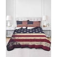 thumbnail image 3 of Vintage American Flag Twin XL Size Down Alternative Comforter, Lightweight Comforter Quilt Bedding Set with Pillow Shams Retro Rustic USA Flag All Seasons Bed Comforter Duvet Insert 68"x98", 3 of 7