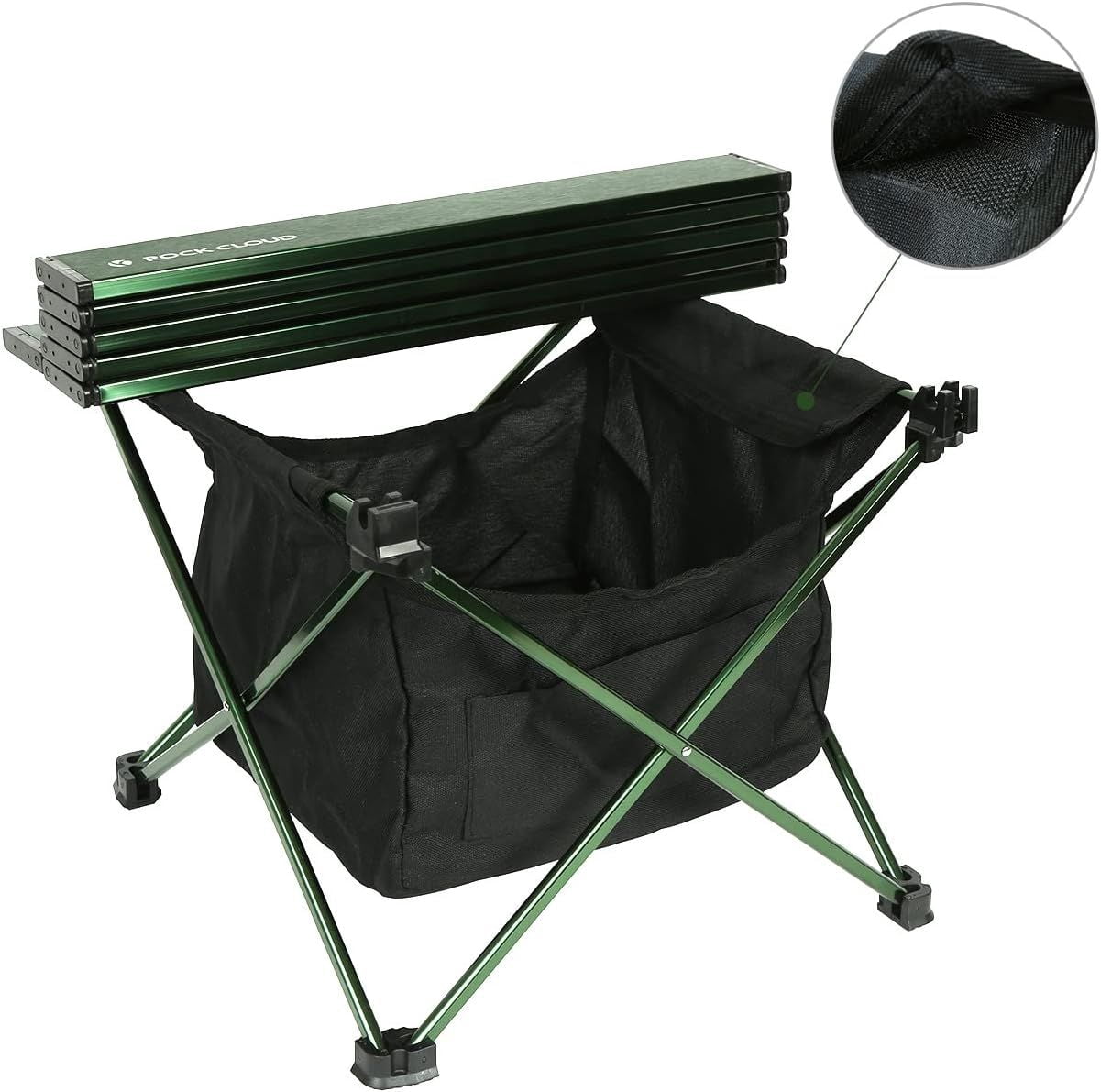 Ultralight Folding Camping Table, Aerospace Aluminum Backpacking Table with Detachable 600D Poly Storage Bag, Upgraded Nylon Hinges Supports 60 LBS for Hiking Fishing Picnic Beach