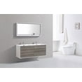 thumbnail image 2 of KubeBath DeLusso 60" Double Sink  Ash Gray Wall Mount Modern Bathroom Vanity, 2 of 5