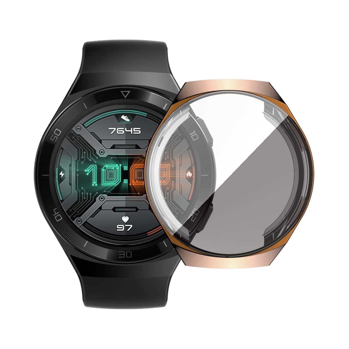 Owsoo - OWSOO TPU Smart Watch Case Shockproof Protective Watchcase  Scratch-proof Smartwatch Cover with Screen Protector Compatible with WATCH  GT 2e - Walmart.com - Walmart.com