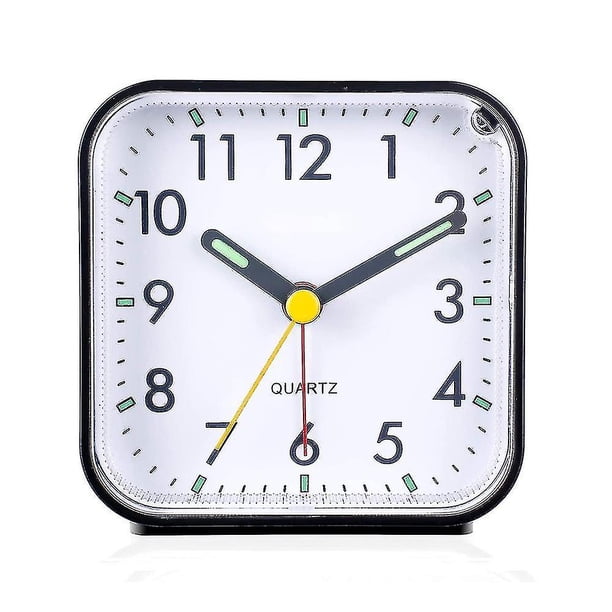 Reloj despertador analógico silencioso sin tictac, despertador suave, pitidos