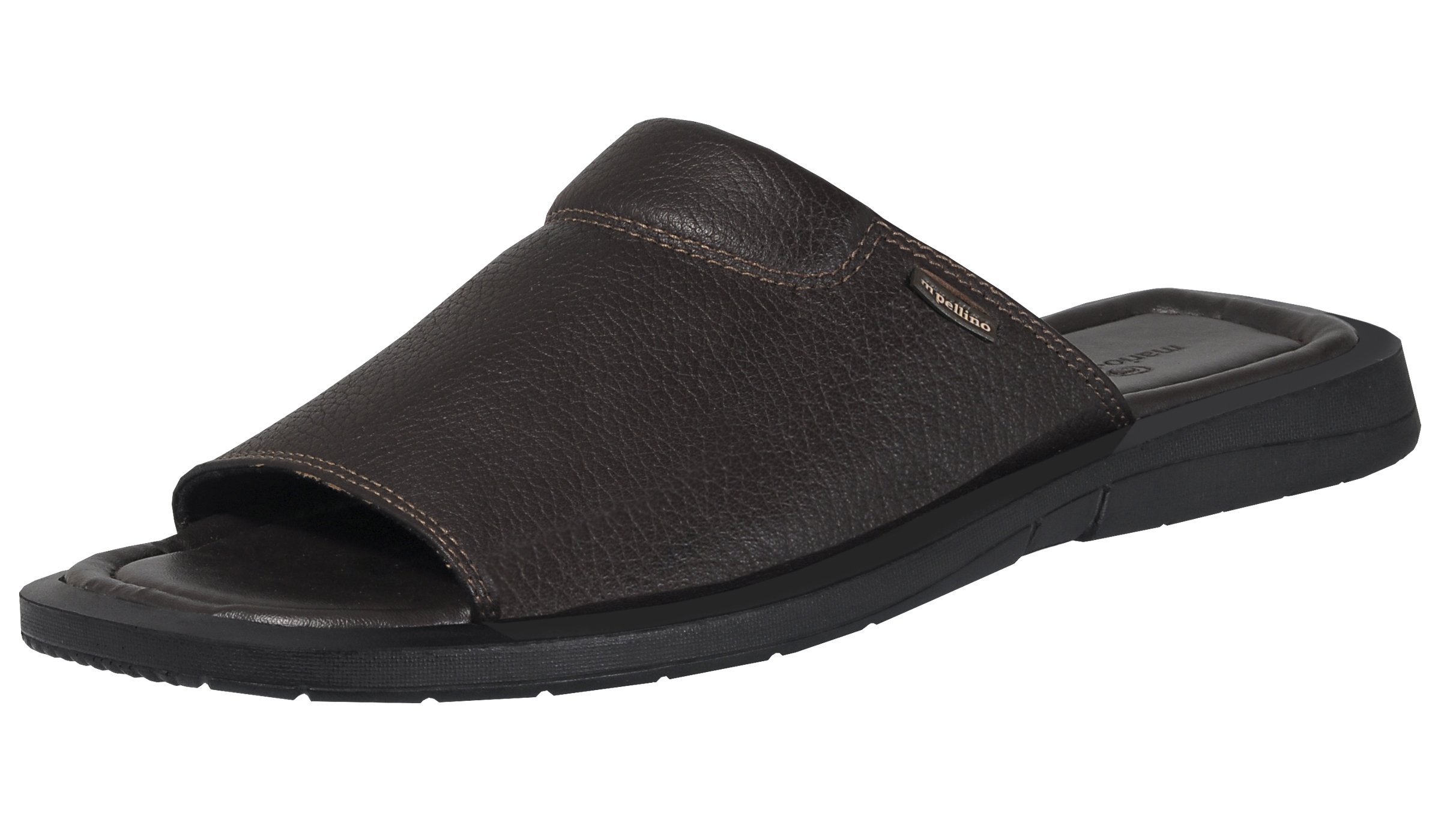 Brown Leather Sandals for Men Open Toe 