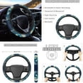 thumbnail image 4 of Uorisanigo Moon Butterfly 10 Pieces Auto Seat Cover with Car Steering Wheel Cover Cars Seat Belt Pad Cover and Water Cup Coaster Keychains Comfortable Elastic Auto Interior for Most Car SUV, 4 of 7