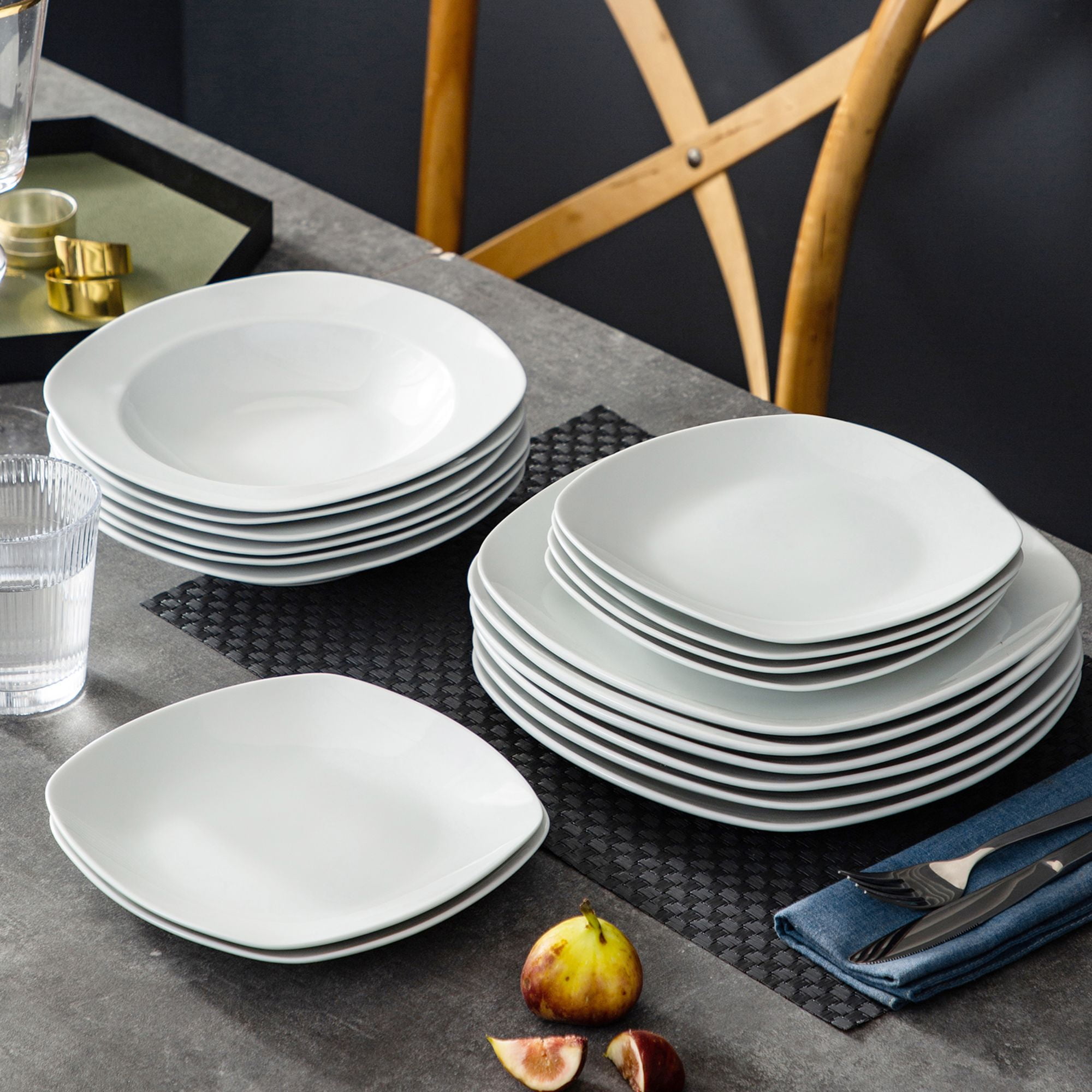 MALACASA Elisa 24-Piece Dinnerware Set (Service for 6) - On Sale