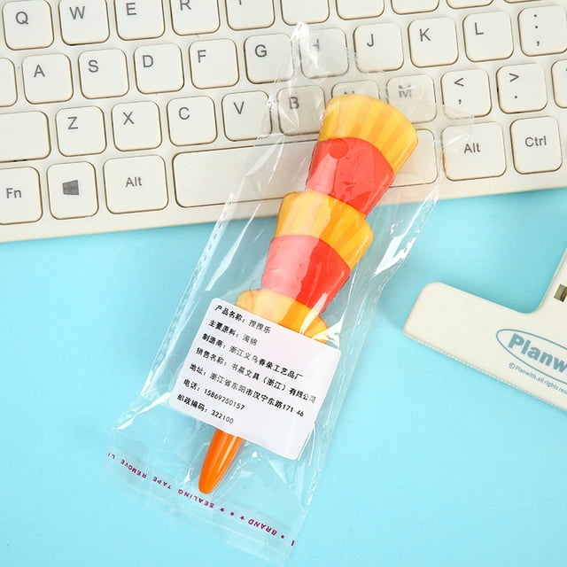 Creative children‘s decompression pen soft slow rebound decompression pen cartoon learning office supplies vent gel pen