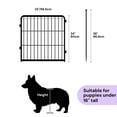 thumbnail image 3 of SunsGrove Dog Playpen, Heavy Duty Anti-Rust Pet Pen for Indoor, Courtyard, RV Camping for Puppy and Small Dogs,24'' 4 Panels,Black, 3 of 10