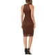 thumbnail image 3 of INSPIRE CHIC Vestido Elegante de Encaje para Mujeres con Cuello Halter Sin Mangas Cuerpo Ajustado Cóctel Sheath Midi Marrón XL, 3 of 6