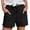 Black, variant on VISALY Linen Shorts Women, Towel Pants, Women's Casual Solid Color Elastic Waist Cotton and Linen Sports Shorts Women's Fashion Casual, Cotton Shorts for Women, 1 Pack Shorts for Women, White, L