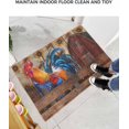thumbnail image 6 of Shag Bath Rugs Rooster Sunflower Farm Animal Plush Soft Fluffy Doormat Floor Carpet,Non-Slip Living Room Bedroom Kitchen Entryway Door Mats Farmhouse Retro Wood Board, 6 of 6