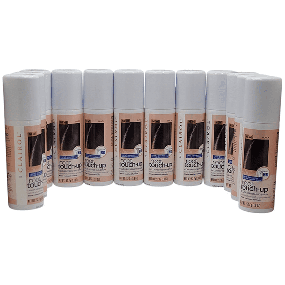 6 Pack Clairol Root Touch Up Spray Twin Packs Black 1.8 oz. (12 Bottles)