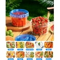 thumbnail image 6 of 17oz Freezer Storage Containers 6 pack, BPA Free Plastic Food Containers with Airtight Lids, Reusable Microwave Dishwasher Safe Soup Oats Stew Containers, Clear, 6 of 7