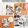 thumbnail image 4 of Bright Tribal Geometric Tea Towels Set of 6 Colorful Ethnic Kitchen Dish Cloth with Hanging Loop, 18"x28"Lint-Free Absorbent Towel for Kitchen Drying Wiping and Cleaning, 4 of 7
