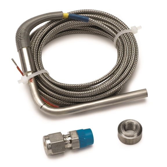 AutoMeter 5243 Thermocouple Kit, Type K, 1/4" Dia, Open Tip, 10ft, Incl. Stainless Comp. & Weld Boss