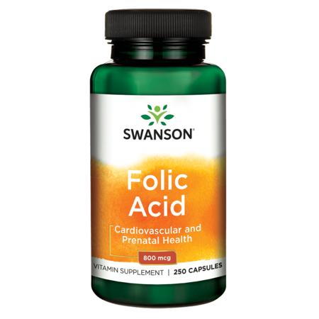 Swanson Folic Acid 800 mcg 250 Caps (Best Folic Acid Brand Philippines)