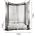 thumbnail image 3 of Bed Canopy Mosquito Net Curtain Solid Color Mesh 4 Doors Bedroom Home Decor Gift, 3 of 6