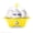 Yellow, variant on PEEPS® x Dash Bunny Rapid Egg Cooker, 7 Egg Capacity, with Bunny shaped silicone mold and Auto Shut off Feature