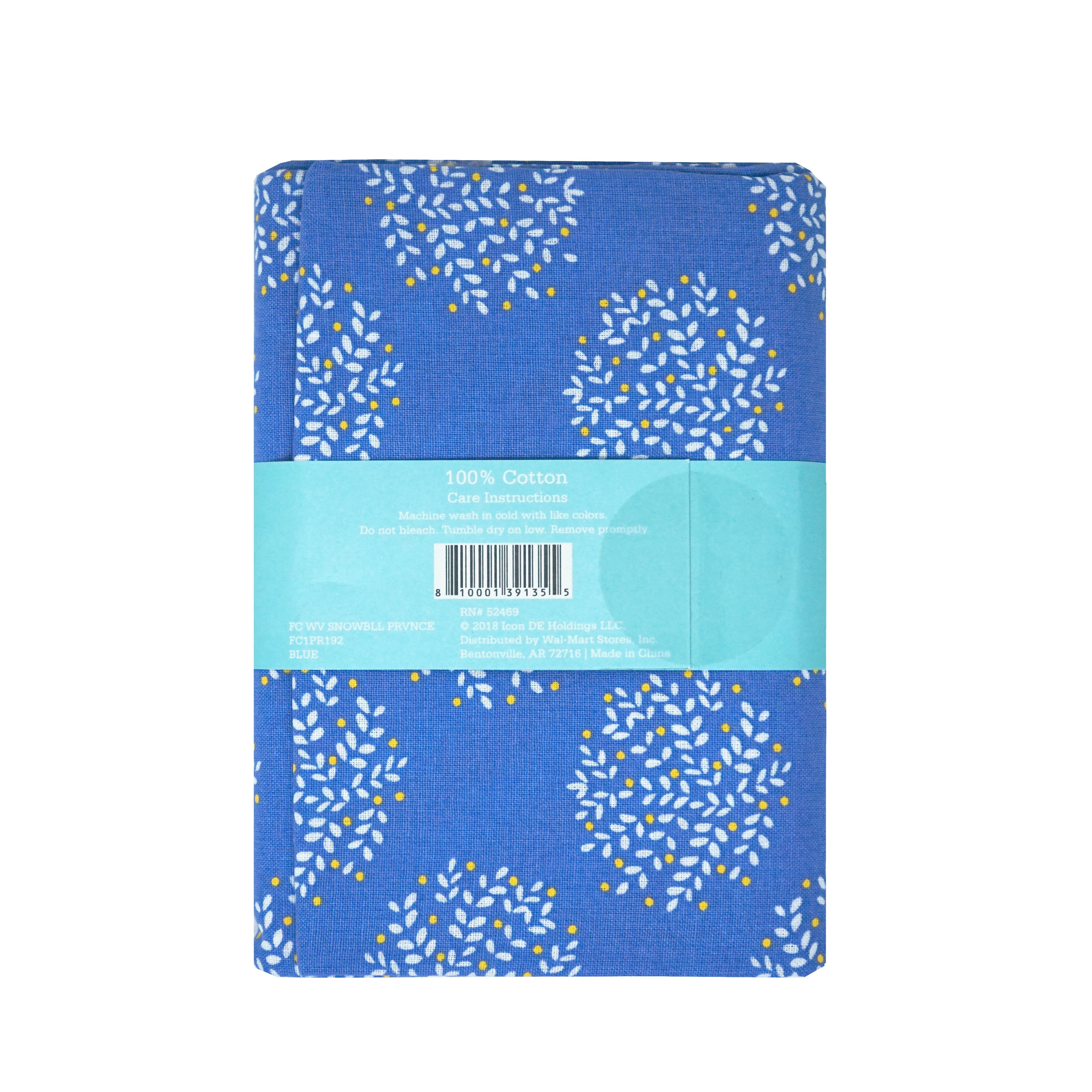 Waverly Inspirations 1 Yard Cut 100% Cotton Fabric Snowball Provence Blue, 44" Wide for Quilting & Sewing