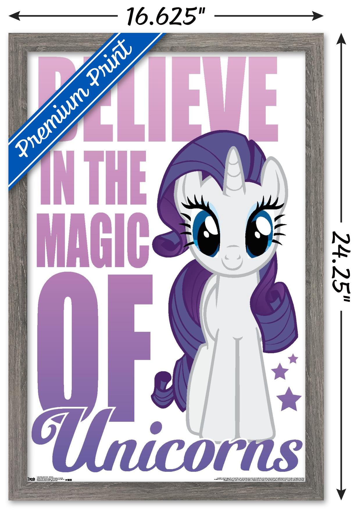 Hasbro My Little Pony - Believe Wall Poster, 14.725" x 22.375", Framed