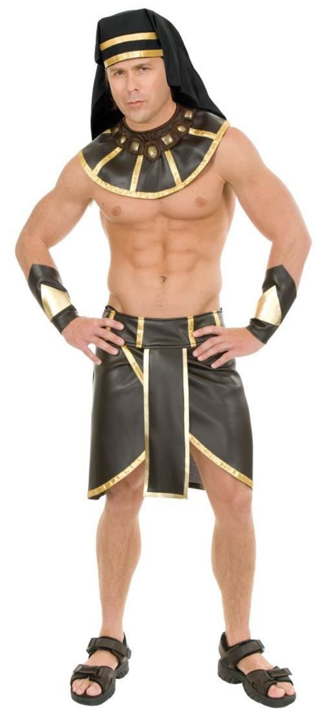 pharaoh egyptian king tut ramses black gold mens adult halloween costume xs xl