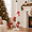 White, variant on Green Wooden Christmas Stocking Holder Stand with 10 Hooks for Floor Display