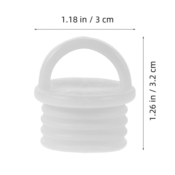 Hemoton 3-Pack Replacement Mop Bucket Plugs with Handle, Clear White Accessories for Cleaning Tools