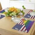 thumbnail image 4 of Ambesonne Pride Place Mats Set of 4, Flag USA Rainbow Colors, Standard Size, Multicolor, 4 of 6