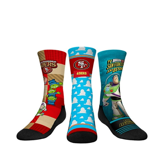 Youth Rock Em Socks San Francisco 49ers Toy Story 3-Pack Crew Socks