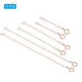 thumbnail image 3 of Uxcell 1/2/3" S925 Silver Necklace Extender Gold Plated Chain Extenders Extension, Rose Gold 6 Pack, 3 of 6