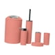 thumbnail image 1 of Juego de accesorios de baño de 6 piezas con diseño moderno, jabonera, escobilla de inodoro, jabón Morandi Naranja, 1 of 9