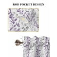 thumbnail image 6 of Purple Grey Botanical Living Room Curtains 2 Panel, Spring Floral Summer Farmhouse Cafe Window Treatment, Farmhouse Bedroom Bathroom Kitchen Curtains Drapes 104"x54", 6 of 6