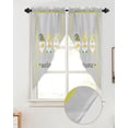 thumbnail image 2 of Swag Curtains, Farm Lemon Gnome Welcome Rod Pocket Kitchen Curtains Valances Tier Curtains Swag Valance Curtains for Bedroom Living Room 36" x 45", 2 Panels, 2 of 6