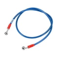 thumbnail image 1 of 110 cm 43.31 "Longitud 10 mm ID Motocicleta Hidráulico Línea de freno Tubo de manguera de aceite 28 ° 0 ° Cable trenzado de acero inoxidable para ATV Motocross Sport Bikes Azul, 1 of 1