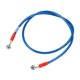 thumbnail image 1 of 110 cm 43.31 "Longitud 10 mm ID Motocicleta Hidráulico Línea de freno Tubo de manguera de aceite 28 ° 0 ° Cable trenzado de acero inoxidable para ATV Motocross Sport Bikes Azul, 1 of 1