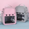 thumbnail image 2 of ZheElen Fenêtre Transparente Sac à Dos de Randonnée pour Animaux de Compagnie Profiter Large Application Portable Sac de Voyage pour Animaux de Compagnie Rose, 2 of 6