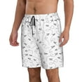 thumbnail image 2 of Cauagu Airplane Print Men's Swim Trunks,Hawaiian Bathing Suit Swimsuits Beach Shorts with Pockets for Men Quick Dry Swimming Board Shorts-Medium, 2 of 6