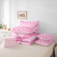 thumbnail image 5 of Erosebridal Abstract Spiral Bedding Twin Size,3D Geometric Swirls Comforter Sets with Sheets,Gradient Pink Stripes Bedding Sets Twin Size,Super Cozy Princess Room Decorative Reversible,7pcs, 5 of 6