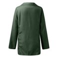 thumbnail image 5 of CUZIBR Womens Blazer Jacket Solid Color Slim Fit Long Sleeve Office Coat Notch Lapel Button Formal Business Casual Outerwear,Dark Green,S, 5 of 5