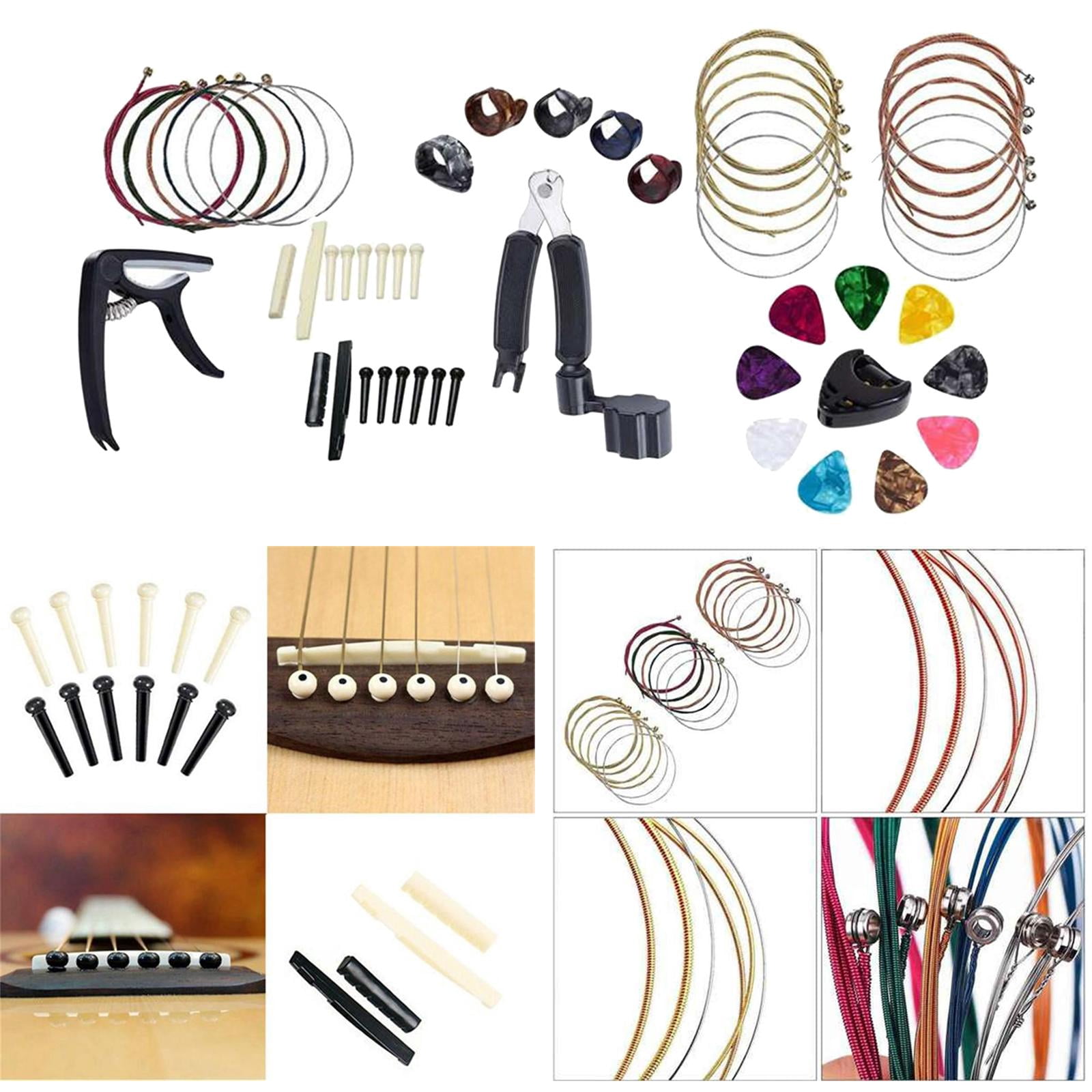 51Pcs Guitar Accessories, Restring Pins Maintenance