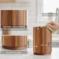 thumbnail image 5 of FURNIX Rotating Wood Utensil Crock,Large Capacity Kitchen Organizer,Non-Slip Countertop Tool,Easy-To-Clean Utensil Holder,Compact Kitchen Storage,Acacia Wood Kitchen Decor, 5 of 9