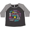 thumbnail image 3 of Inktastic Softball Word Salad with Softball and Hearts Women's Plus Size T-Shirt, 3 of 5