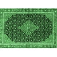 thumbnail image 1 of Ahgly Company Indoor Rectangle Medallion Emerald Green Traditional Area Rugs, 5' x 8', 1 of 4