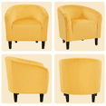 thumbnail image 5 of Yaheetech Velvet Upholstered Barrel Chair for Livingroom, Yellow, 5 of 15