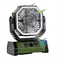 thumbnail image 1 of Ventilador de Batería de 10000 MAh Recargable con Gancho y Luz LED Brillante, Control Remoto, Temporizador, Oscilación Automática, Ventilador Inalámbrico C, 1 of 8