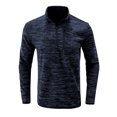 thumbnail image 3 of Txlixc Pullover de hombre, chaqueta de manga larga con cuello de color de contraste, cremallera Txlixc  moda, 3 of 6