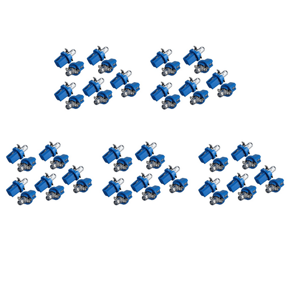 50x LED BULB METER DASH B8-5D T5 Lamp with Holder BLUE TUNING Auto Car Light