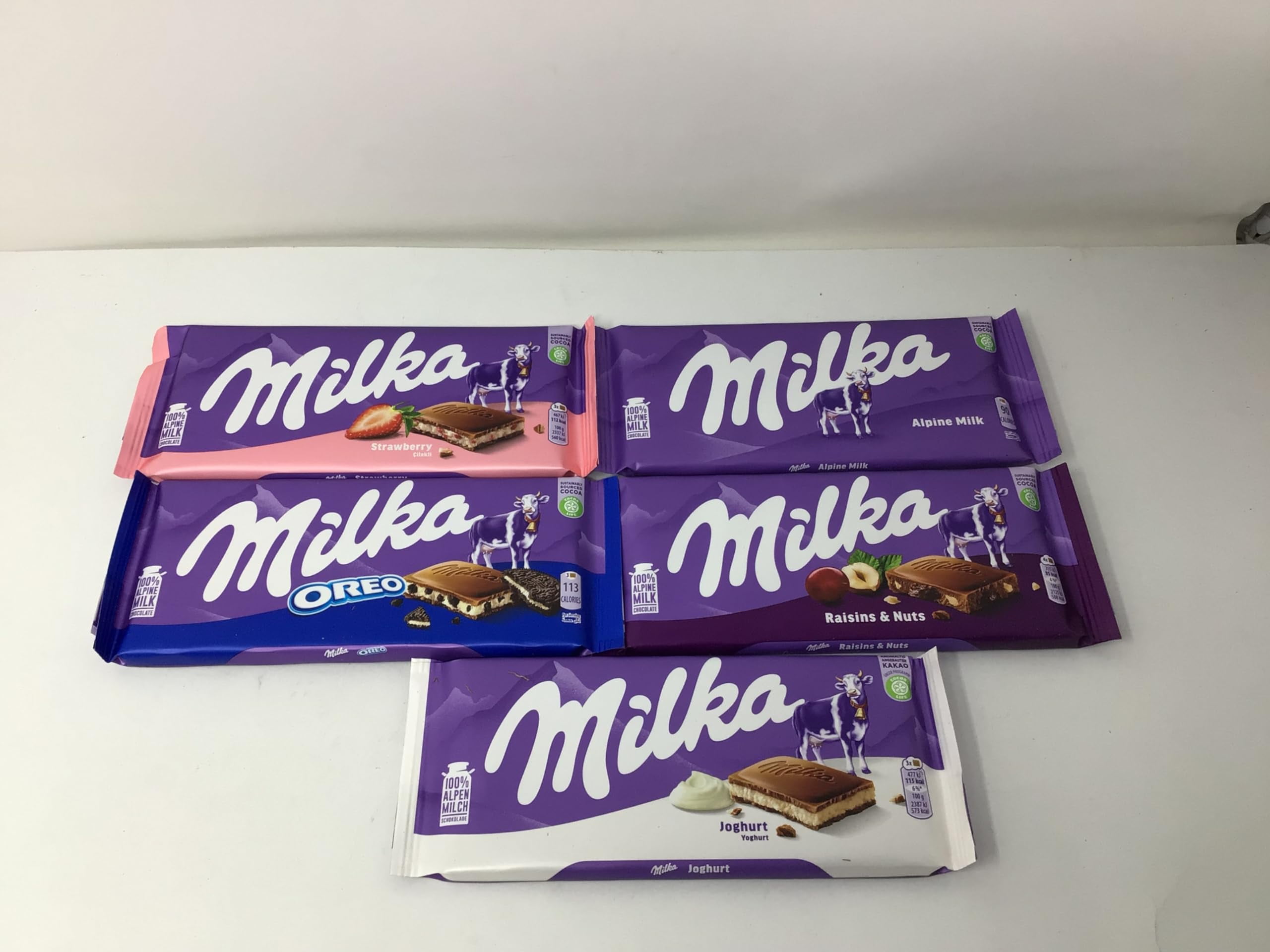 Milka Chocolate Bars Assorted NG01&nbsp;Bundle of 5 (Bundle #1)