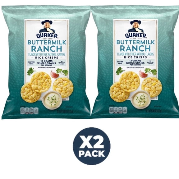 Quaker Rice Crisp Ranch Buttermilk - 6.06oz pack of 2